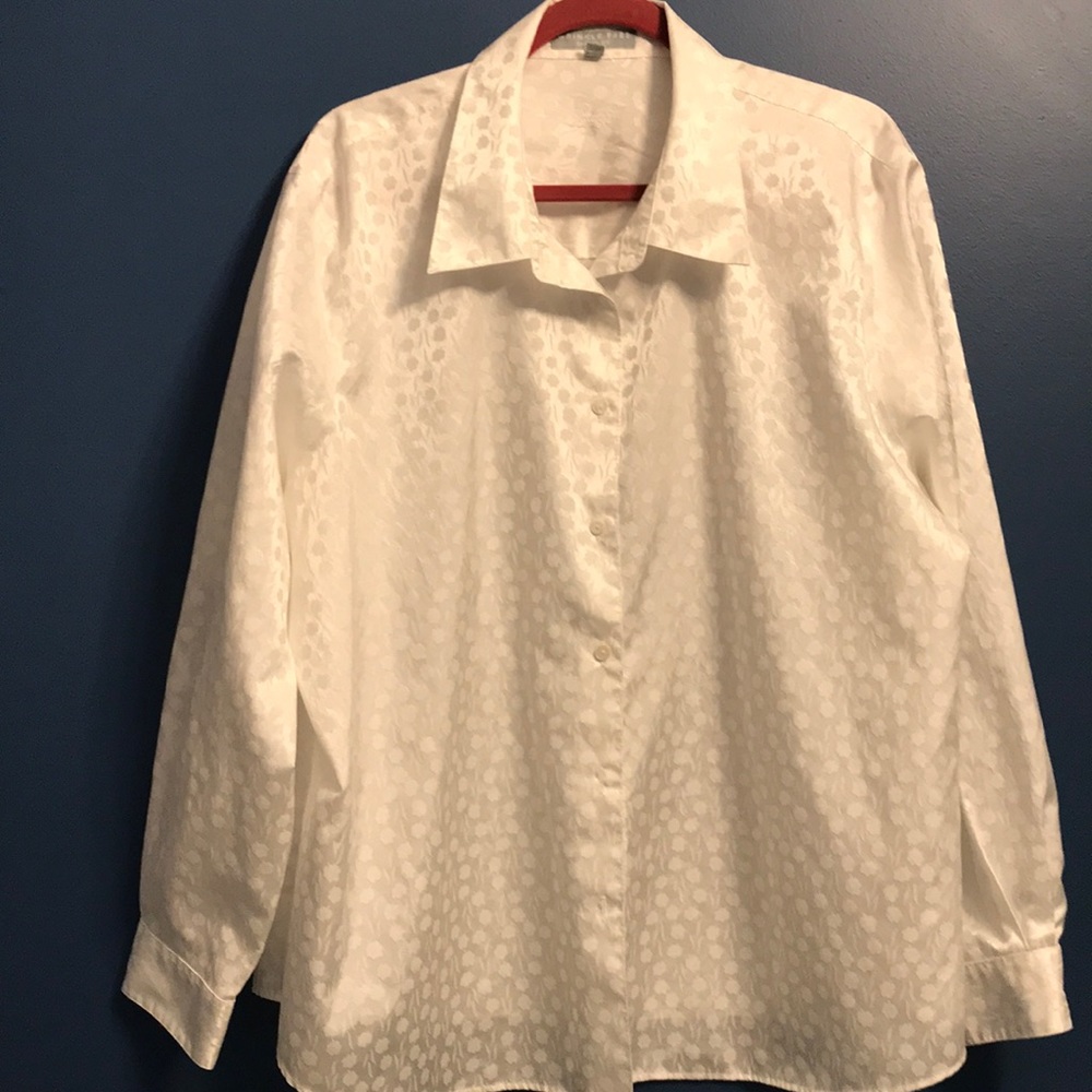 White on white Foxcroft shirt